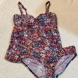 Motherhood Maternity Floral Tankini